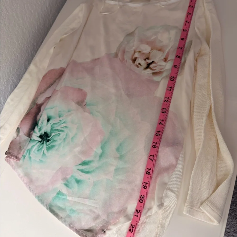 ZARA Floral Knit-back and sleeve fabric + ethereal floral print - Picture 7 of 8